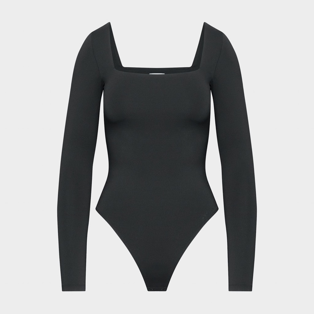 Aritzia Black Square Neck Bodysuit